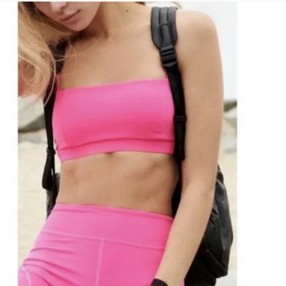 Free People Movement Idris Solid Sports Bra - Pink - Picture 2 of 5